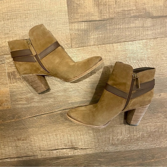 Cole Haan Hayes Leather Strap Suede Booties - Picture 4 of 12